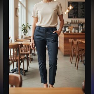 David Lerner Black Dress Pants Cropped Tailored